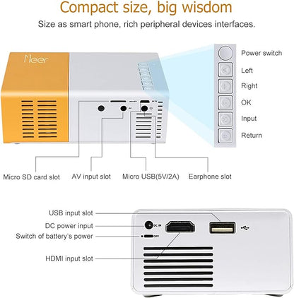 Mini Proyector Led Hd Portatil Hdmi Lcd