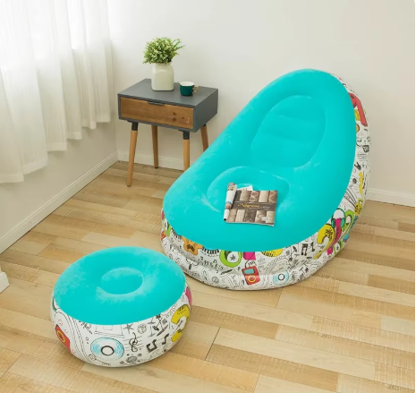 SILLON INFLABLE ERGONOMICO CON REPOSAPIE