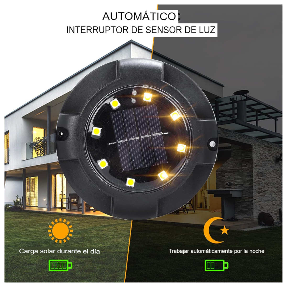 Kit 4 Estaca Solar Para Jardines RGB