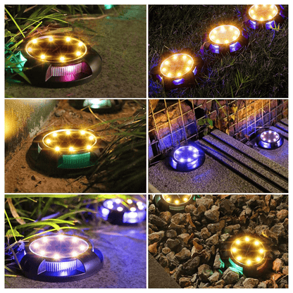 Kit 4 Estaca Solar Para Jardines RGB