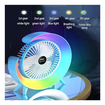 VENTILADOR DE ESCRITORIO USB CON LUCES